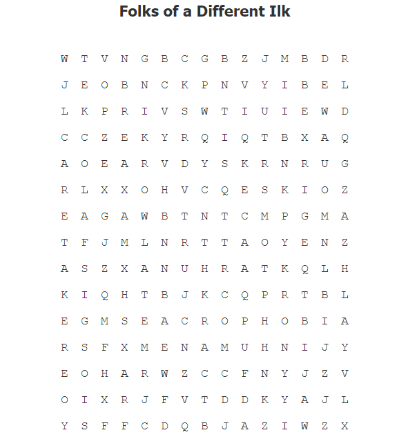 Image shows Picture of Word Search